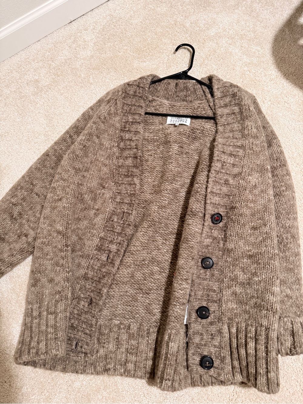 Maison Martin Margiela Taupe-Brown Chunky Button Cardigan